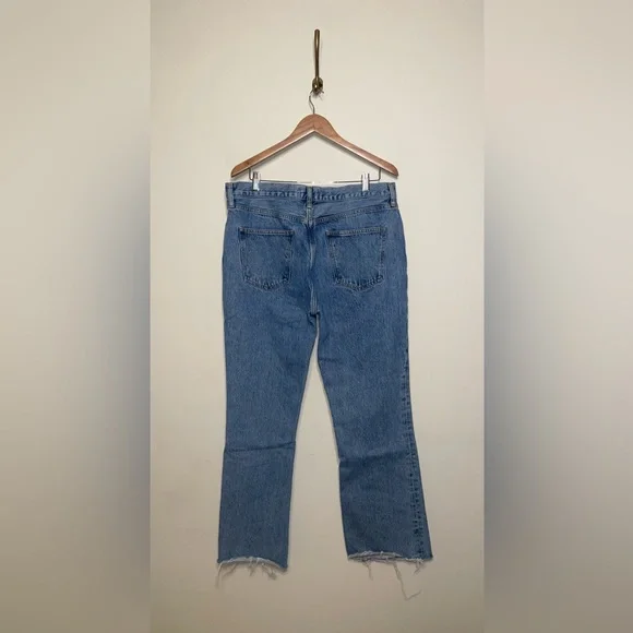 AGOLDE Mid-Rise Relaxed Boot Denim Pants in Medium Blue